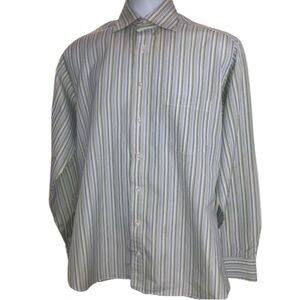 Burberry Men's Striped Shirt Size 15 1/2 L